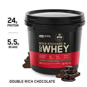 Optimum Nutrition (ON) Gold Standard 100% Whey Protein Powder- 4 kg, 131 servings (Double Rich Chocolate), for Muscle Support & Recovery, Vegetarian - Primary Source Whey Isolate - Image 3