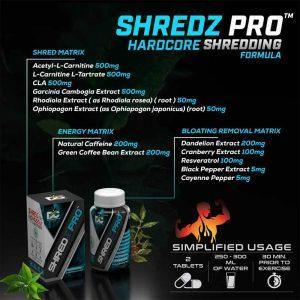 DOCTOR'S CHOICE SHREDZ PRO Hardcore Fat Burner Formula  (60 Tablets) - Image 3