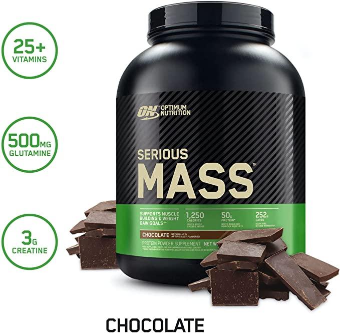 OPTIMUM NUTRITION (ON) Serious Mass High Protein High Calorie Weight Gainer Powder - Pack of 3 kg (Chocolate) with Vitamins and Minerals, Vegetarian - Image 2